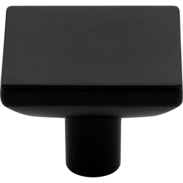 1-5/8" Overall Length Matte Black Walker 1 Square Knob - Image 3