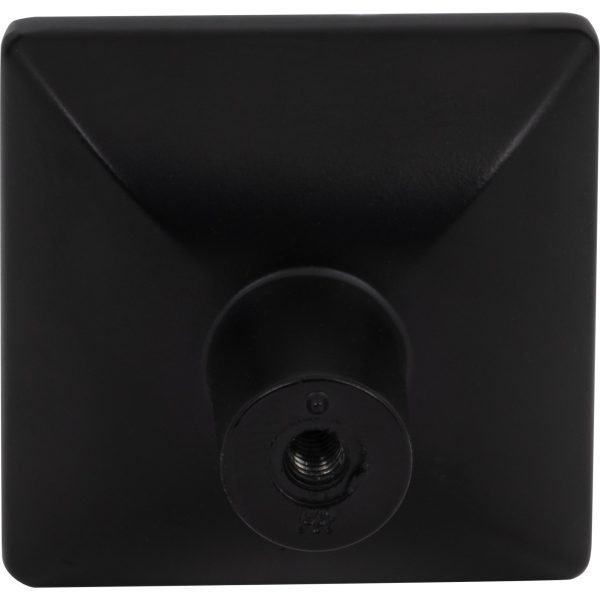 1-5/8" Overall Length Matte Black Walker 1 Square Knob - Image 5