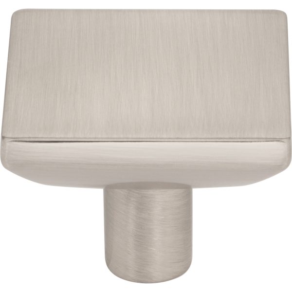 1-5/8" Overall Length Satin Nickel Walker 1 Square Knob - Image 3