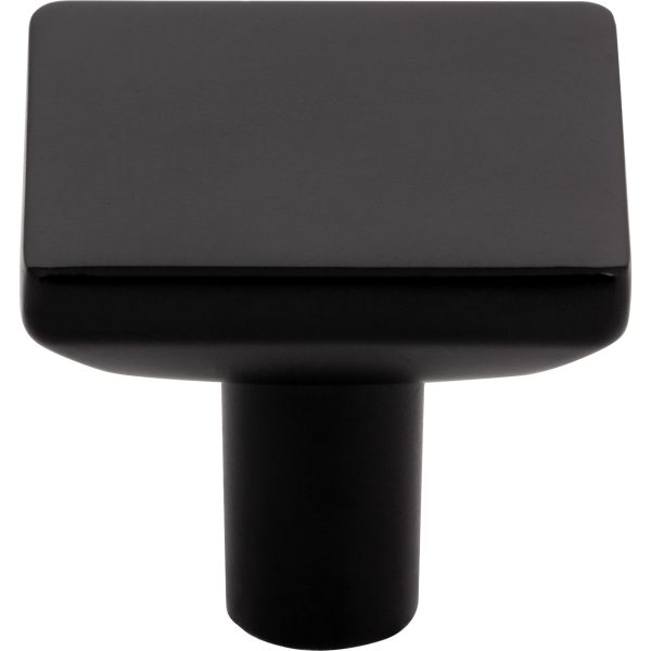 1-1/4" Overall Length Matte Black Walker 1 Square Knob - Image 3