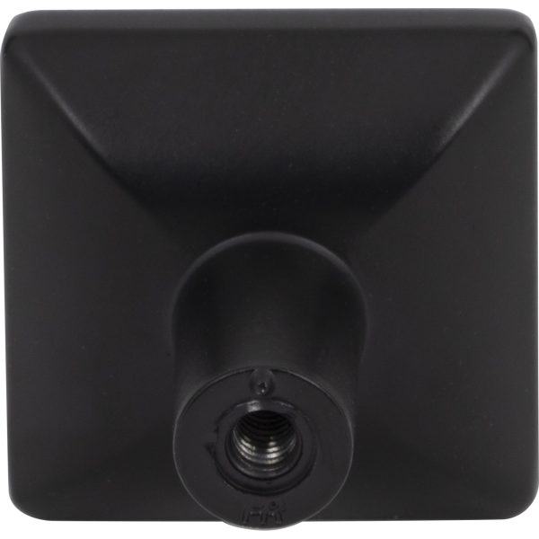1-1/4" Overall Length Matte Black Walker 1 Square Knob - Image 5