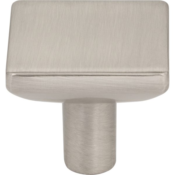 1-1/4" Overall Length Satin Nickel Walker 1 Square Knob - Image 3