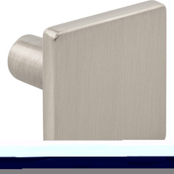 1-1/4" Overall Length Satin Nickel Walker 1 Square Knob - Image 4