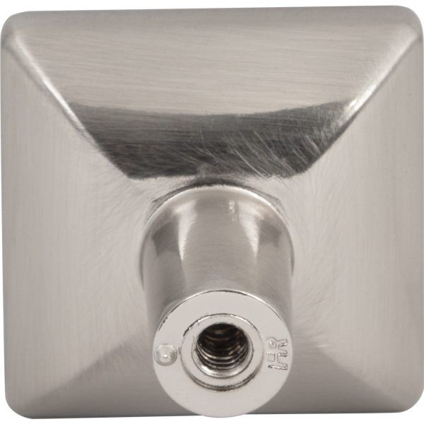1-1/4" Overall Length Satin Nickel Walker 1 Square Knob - Image 5