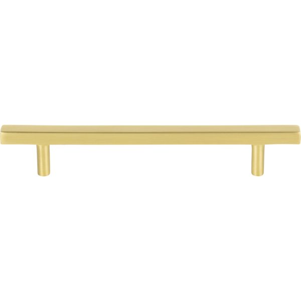 128 mm Center-to-Center Brushed Gold Square Dominique Cabinet Bar Pull - Image 3
