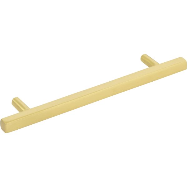128 mm Center-to-Center Brushed Gold Square Dominique Cabinet Bar Pull - Image 4