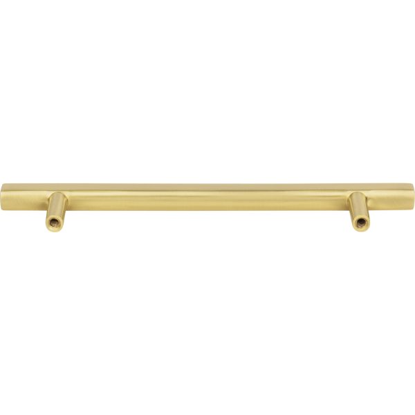 128 mm Center-to-Center Brushed Gold Square Dominique Cabinet Bar Pull - Image 5