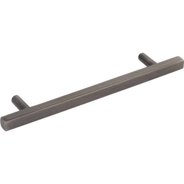 128 mm Center-to-Center Brushed Pewter Square Dominique Cabinet Bar Pull - Image 4