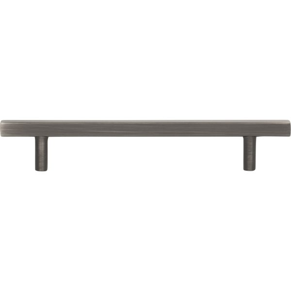 128 mm Center-to-Center Brushed Pewter Square Dominique Cabinet Bar Pull - Image 6