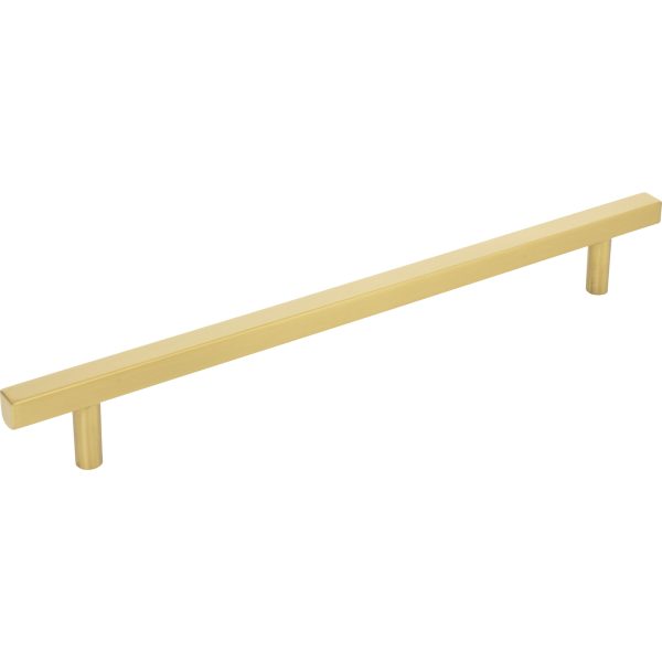 12" Center-to-Center Brushed Gold Square Dominique Appliance Handle