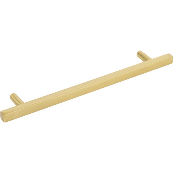 160 mm Center-to-Center Brushed Gold Square Dominique Cabinet Bar Pull - Image 4
