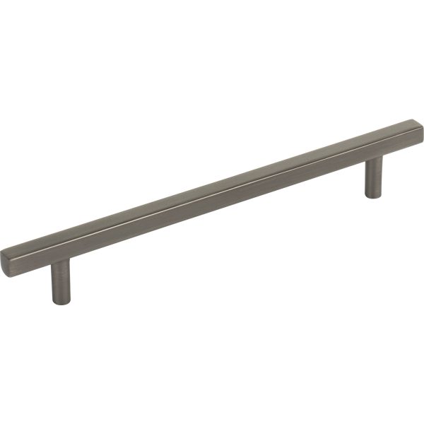 160 mm Center-to-Center Brushed Pewter Square Dominique Cabinet Bar Pull