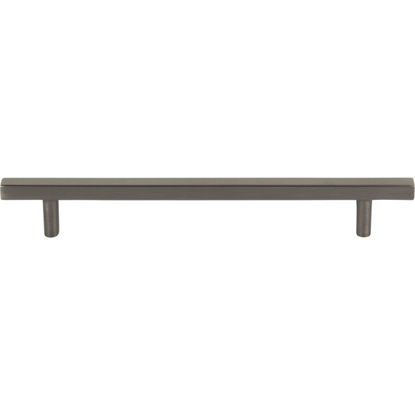 160 mm Center-to-Center Brushed Pewter Square Dominique Cabinet Bar Pull - Image 3