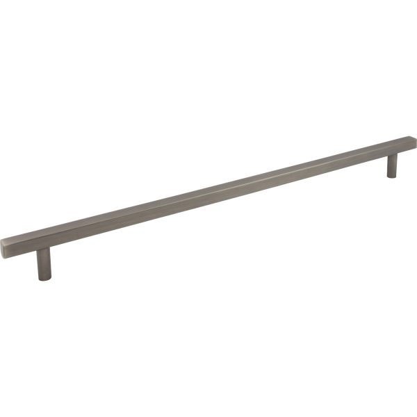 18" Center-to-Center Brushed Pewter Square Dominique Appliance Handle