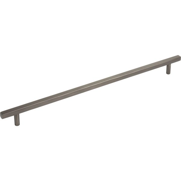305 mm Center-to-Center Brushed Pewter Square Dominique Cabinet Bar Pull