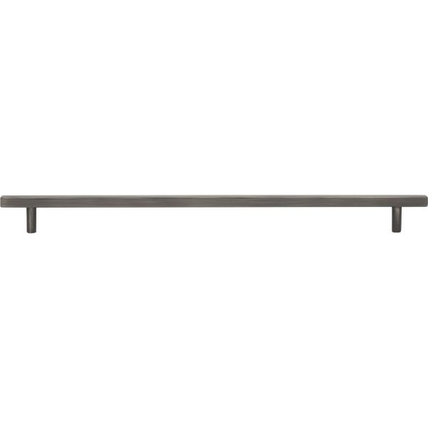 305 mm Center-to-Center Brushed Pewter Square Dominique Cabinet Bar Pull - Image 6