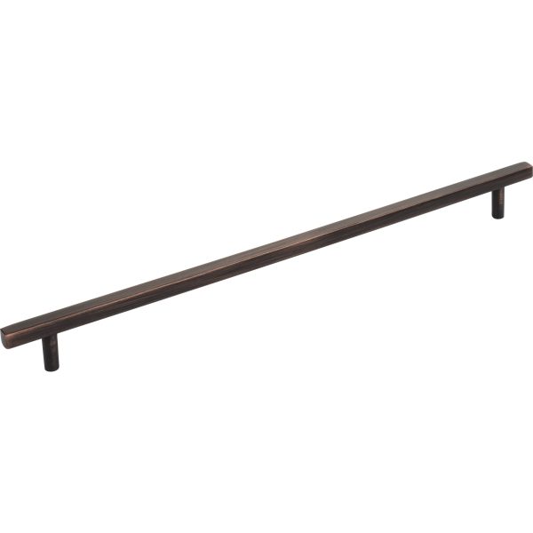 305 mm Center-to-Center Brushed Oil Rubbed Bronze Square Dominique Cabinet Bar Pull