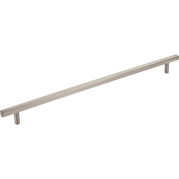 305 mm Center-to-Center Satin Nickel Square Dominique Cabinet Bar Pull