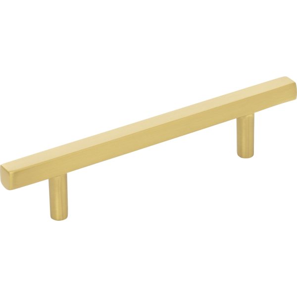 96 mm Center-to-Center Brushed Gold Square Dominique Cabinet Bar Pull