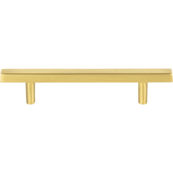 96 mm Center-to-Center Brushed Gold Square Dominique Cabinet Bar Pull - Image 3