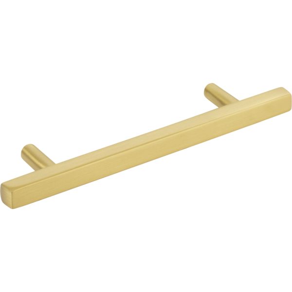 96 mm Center-to-Center Brushed Gold Square Dominique Cabinet Bar Pull - Image 4