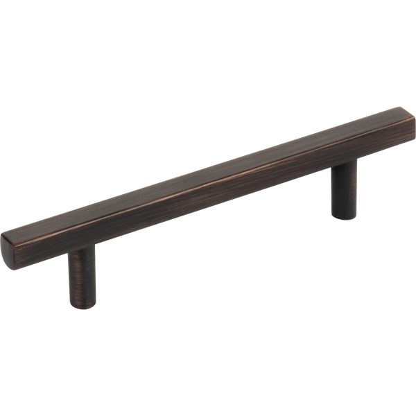 96 mm Center-to-Center Brushed Oil Rubbed Bronze Square Dominique Cabinet Bar Pull