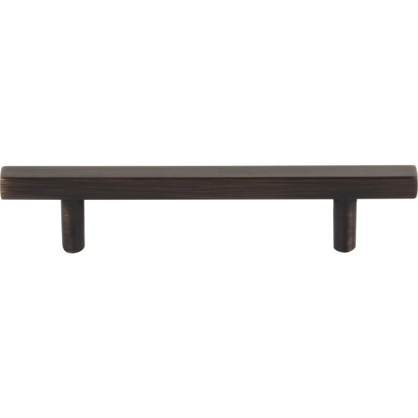 96 mm Center-to-Center Brushed Oil Rubbed Bronze Square Dominique Cabinet Bar Pull - Image 3