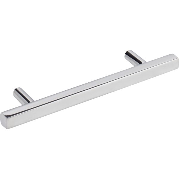 96 mm Center-to-Center Polished Chrome Square Dominique Cabinet Bar Pull - Image 4