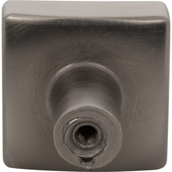 1-1/8" Overall Length Brushed Pewter Square Dominique Cabinet Knob - Image 5