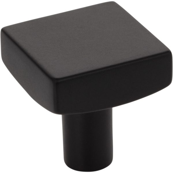 1-1/8" Overall Length Matte Black Square Dominique Cabinet Knob