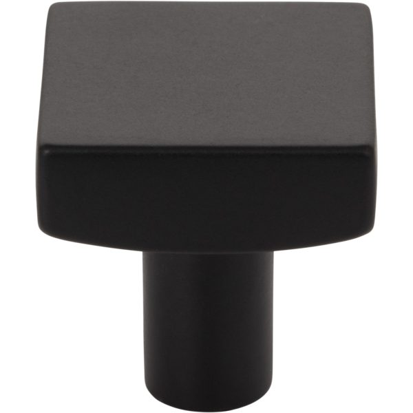 1-1/8" Overall Length Matte Black Square Dominique Cabinet Knob - Image 3
