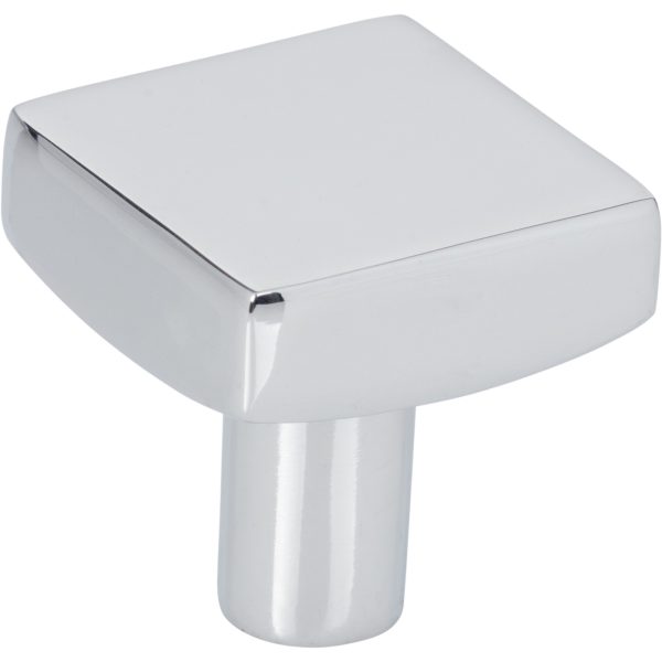 1-1/8" Overall Length Polished Chrome Square Dominique Cabinet Knob