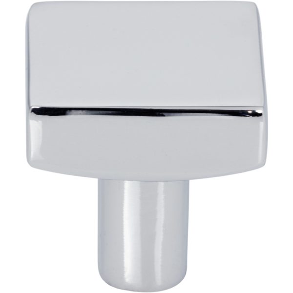 1-1/8" Overall Length Polished Chrome Square Dominique Cabinet Knob - Image 3