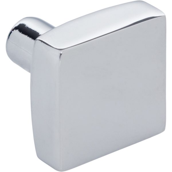 1-1/8" Overall Length Polished Chrome Square Dominique Cabinet Knob - Image 4