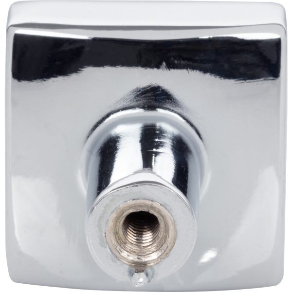1-1/8" Overall Length Polished Chrome Square Dominique Cabinet Knob - Image 5