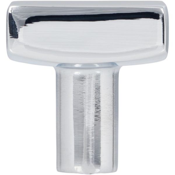 1-1/8" Overall Length Polished Chrome Square Dominique Cabinet Knob - Image 6