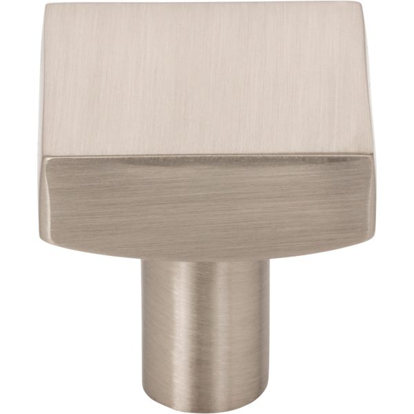 1-1/8" Overall Length Satin Nickel Square Dominique Cabinet Knob - Image 3