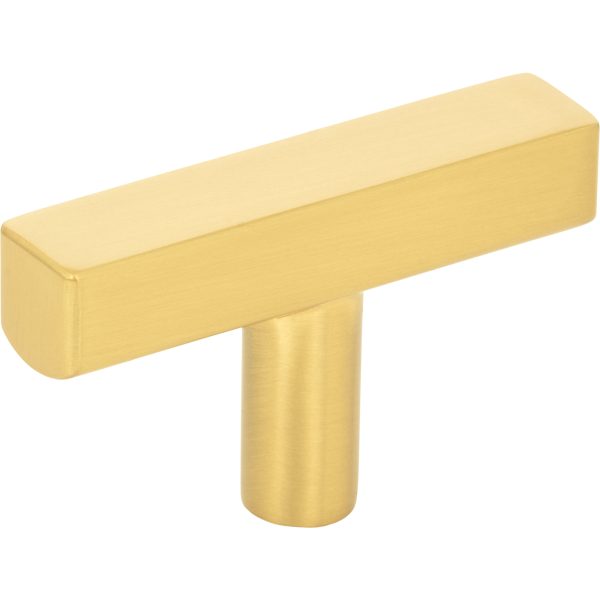 2" Brushed Gold Dominique Cabinet "T" Knob