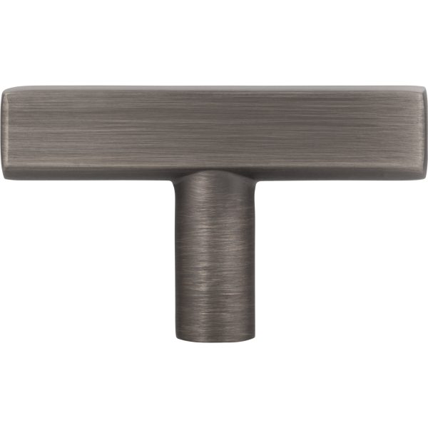 2" Brushed Pewter Dominique Cabinet "T" Knob - Image 6