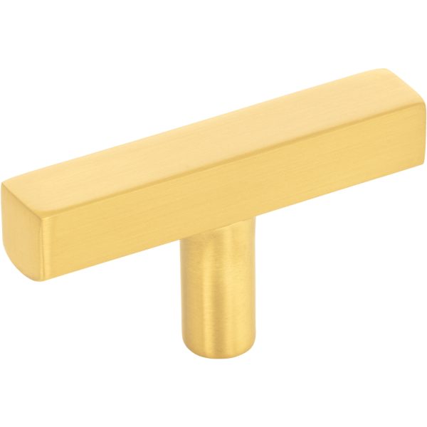 2-1/4" Brushed Gold Dominique Cabinet "T" Knob