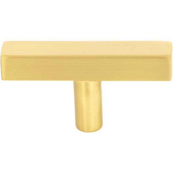 2-1/4" Brushed Gold Dominique Cabinet "T" Knob - Image 3