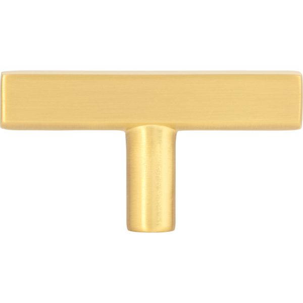 2-1/4" Brushed Gold Dominique Cabinet "T" Knob - Image 6
