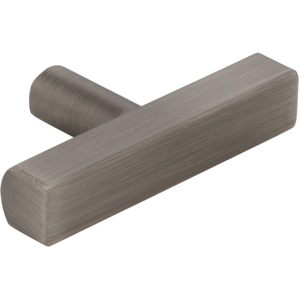 2-1/4" Brushed Pewter Dominique Cabinet "T" Knob - Image 4
