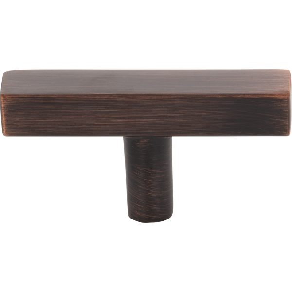 2-1/4" Brushed Oil Rubbed Bronze Dominique Cabinet "T" Knob - Image 3