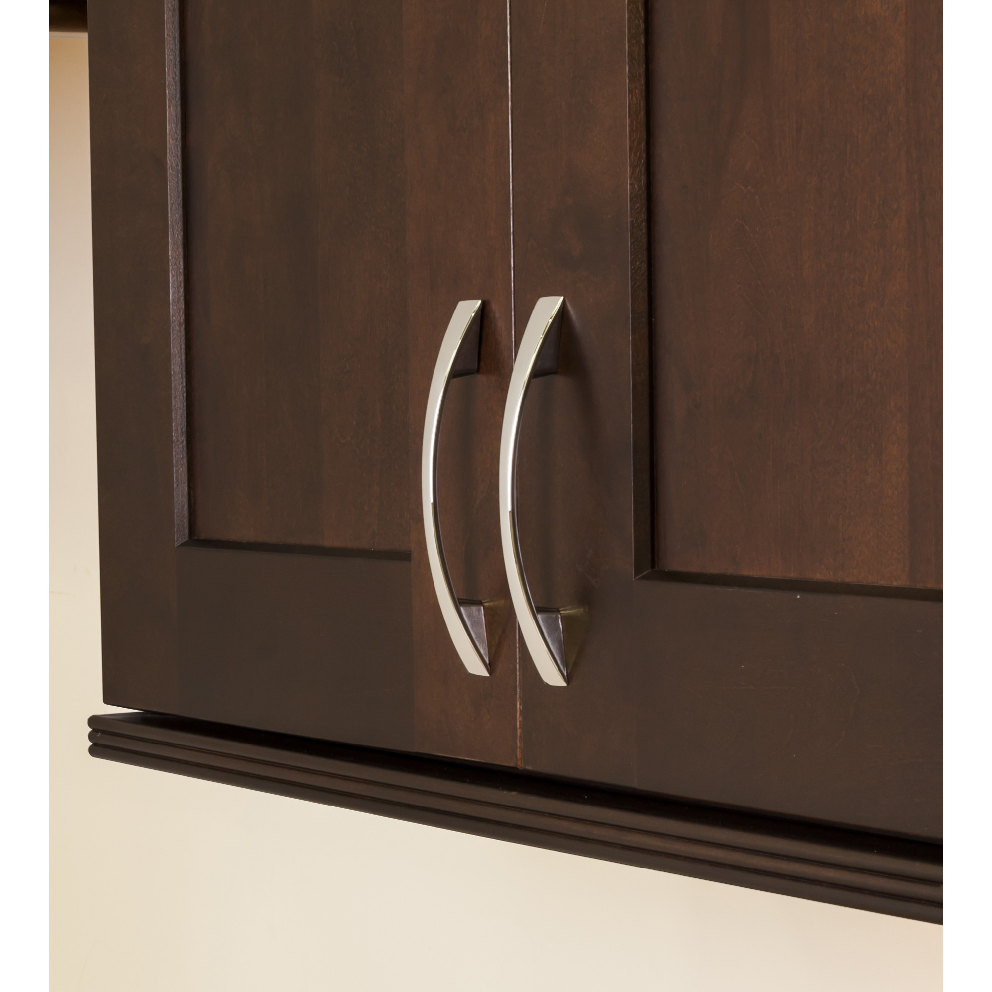 128 mm Center-to-Center Satin Nickel Flared Regan Cabinet Pull - Image 4