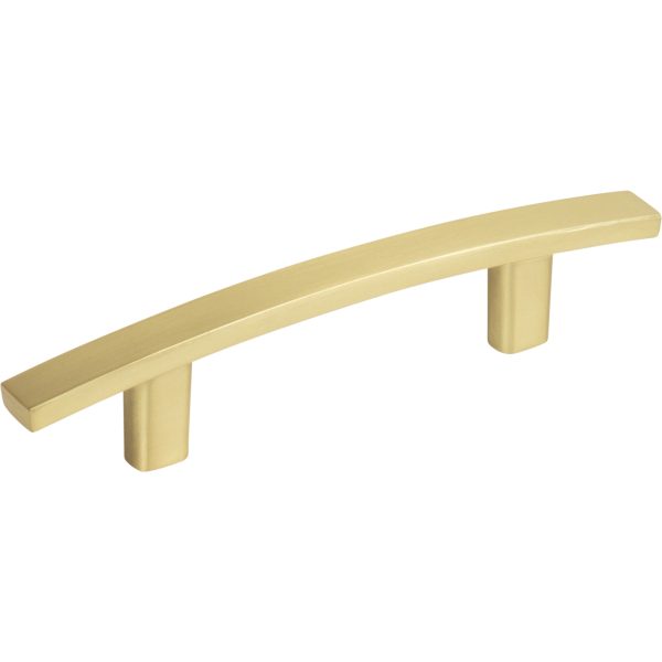 3" Center-to-Center Brushed Gold Square Thatcher Cabinet Bar Pull