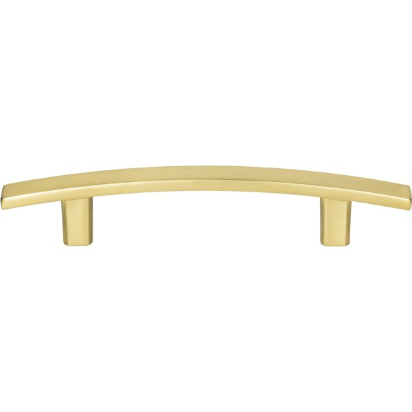96 mm Center-to-Center Brushed Gold Square Thatcher Cabinet Bar Pull - Image 3