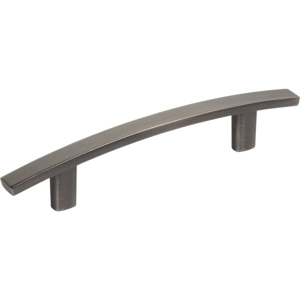 96 mm Center-to-Center Brushed Pewter Square Thatcher Cabinet Bar Pull