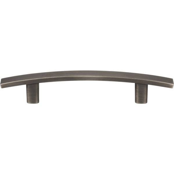 96 mm Center-to-Center Brushed Pewter Square Thatcher Cabinet Bar Pull - Image 3