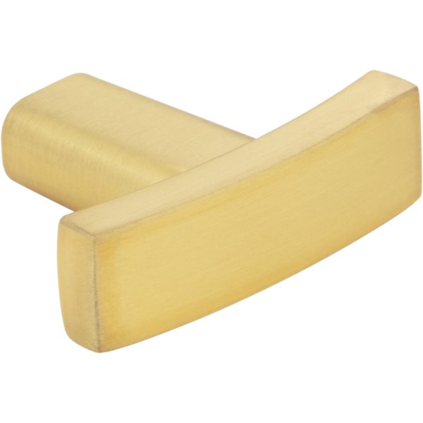 1-1/2" Overall Length Brushed Gold Square Thatcher Cabinet "T" Knob - Image 4